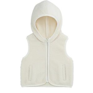 Mud Pie Sherpa Hooded Toddler Vest NWT